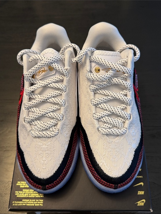 Nike Other - Nike LeBron White and Red Low-Top Sneakers boys size 4 - box no lid